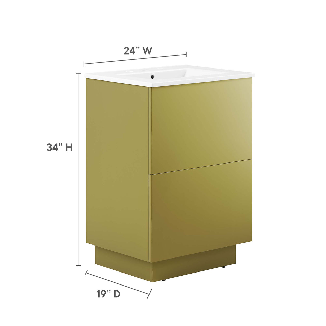 Gold Rush Vanity Unit, Small, White & Gold