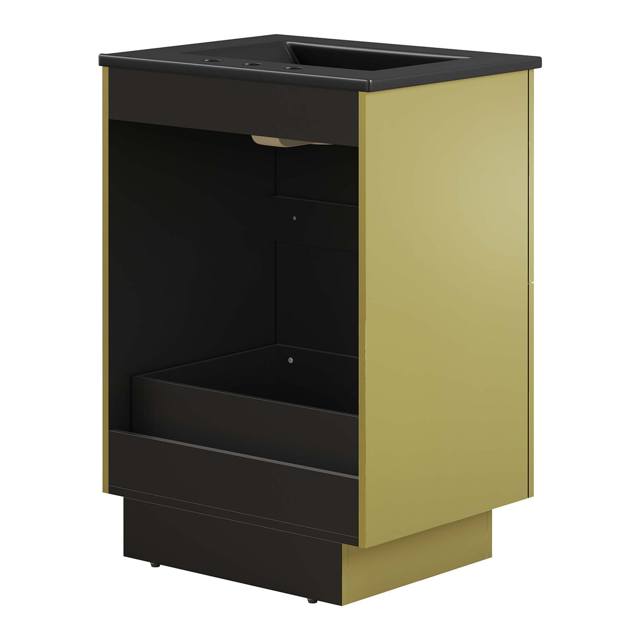 Gold Rush Vanity Unit, Small, Black & Gold