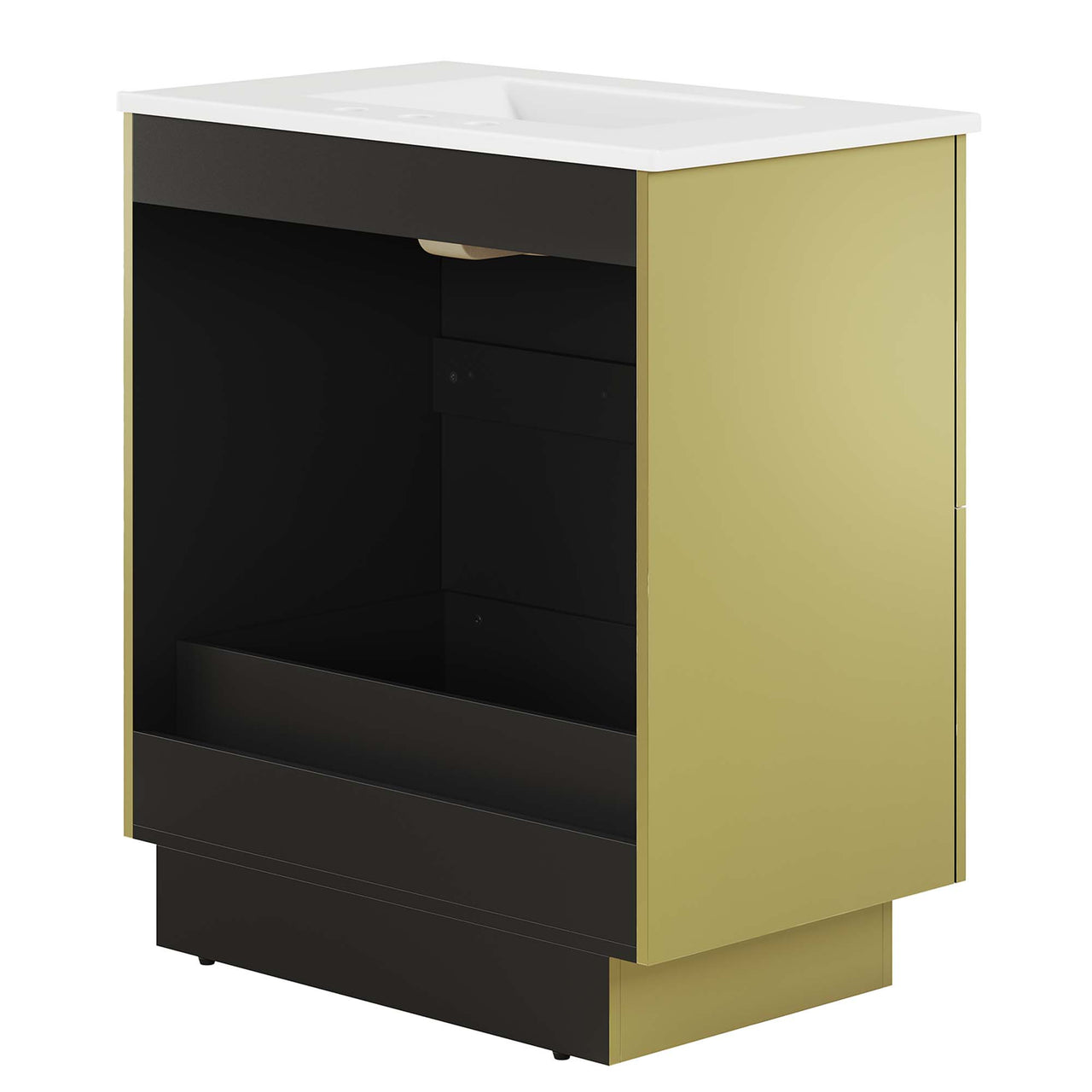 Gold Rush Vanity Unit, Medium, White & Gold
