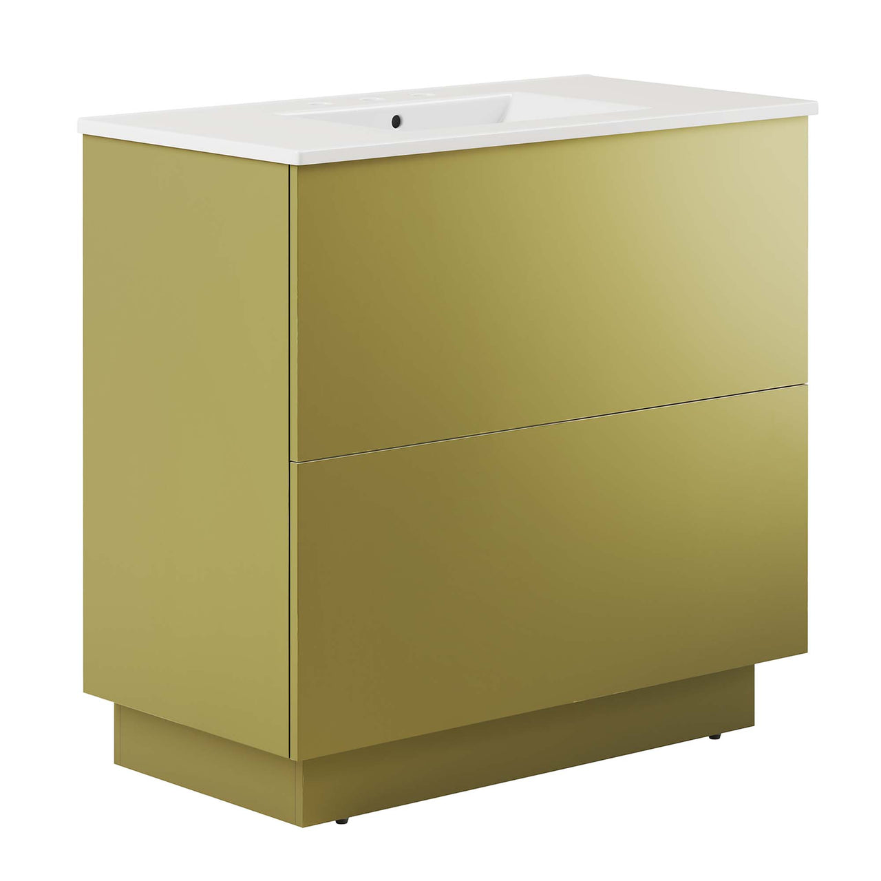 Gold Rush Vanity Unit, Large, White & Gold