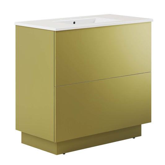 Gold Rush Vanity Unit, Large, White & Gold