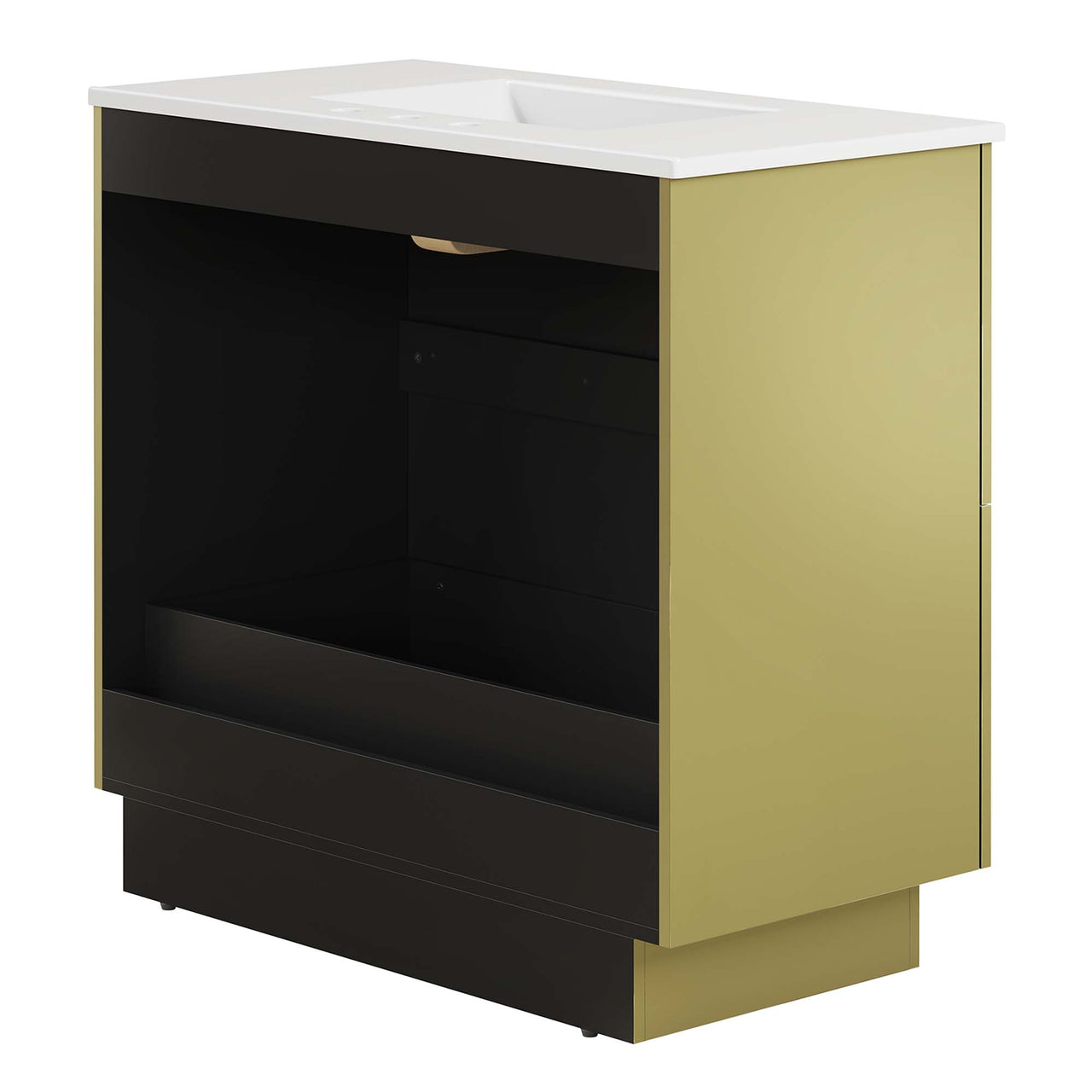 Gold Rush Vanity Unit, Large, White & Gold