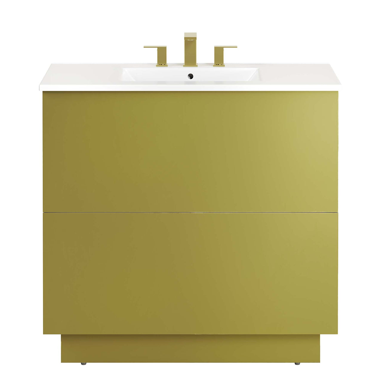 Gold Rush Vanity Unit, Large, White & Gold