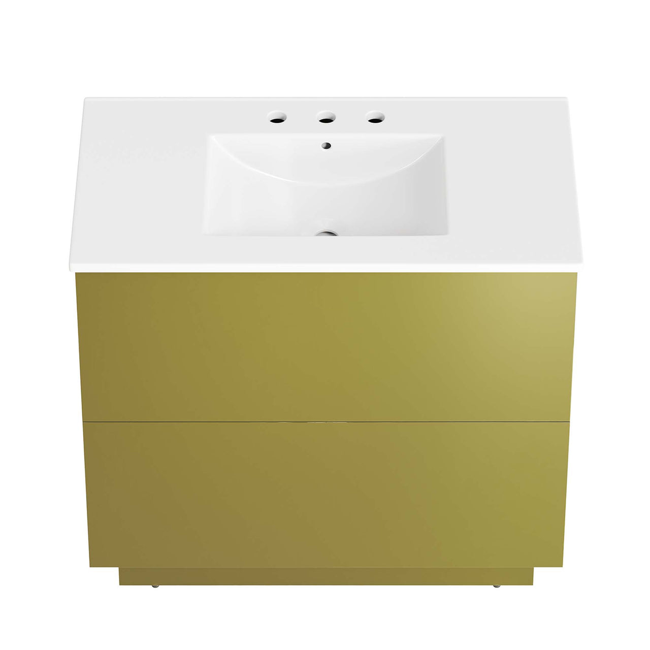 Gold Rush Vanity Unit, Large, White & Gold