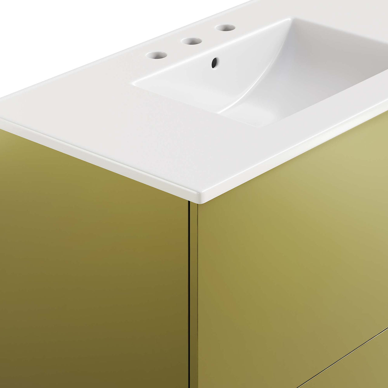 Gold Rush Vanity Unit, Large, White & Gold