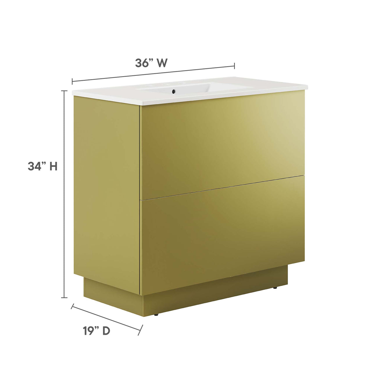 Gold Rush Vanity Unit, Large, White & Gold