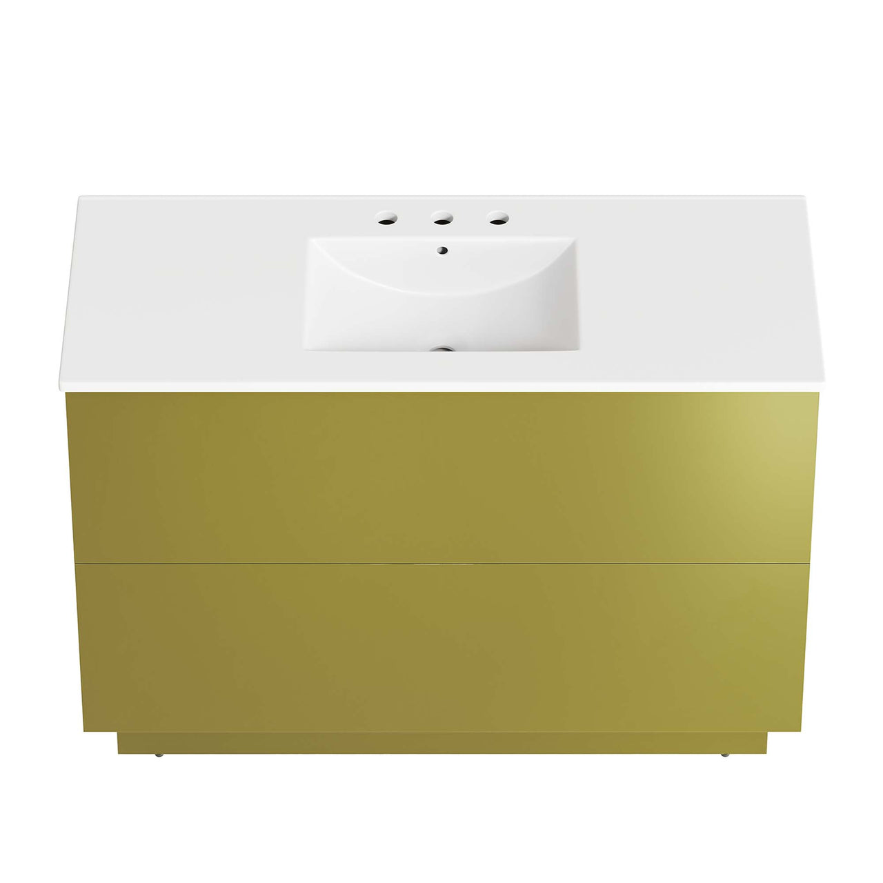 Gold Rush Single Sink Vanity Unit, Extra Large, White & Gold