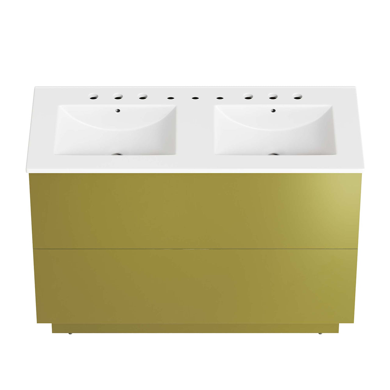 Gold Rush Double Sink Vanity Unit, Extra Large, White & Gold