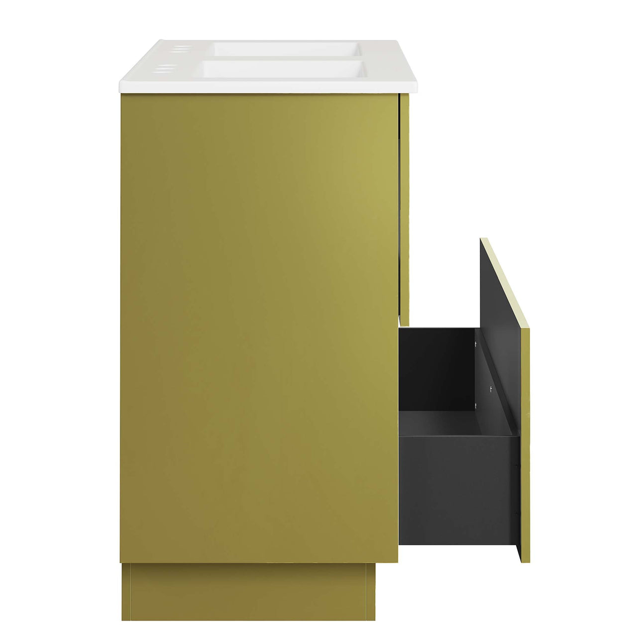 Gold Rush Double Sink Vanity Unit, Extra Large, White & Gold