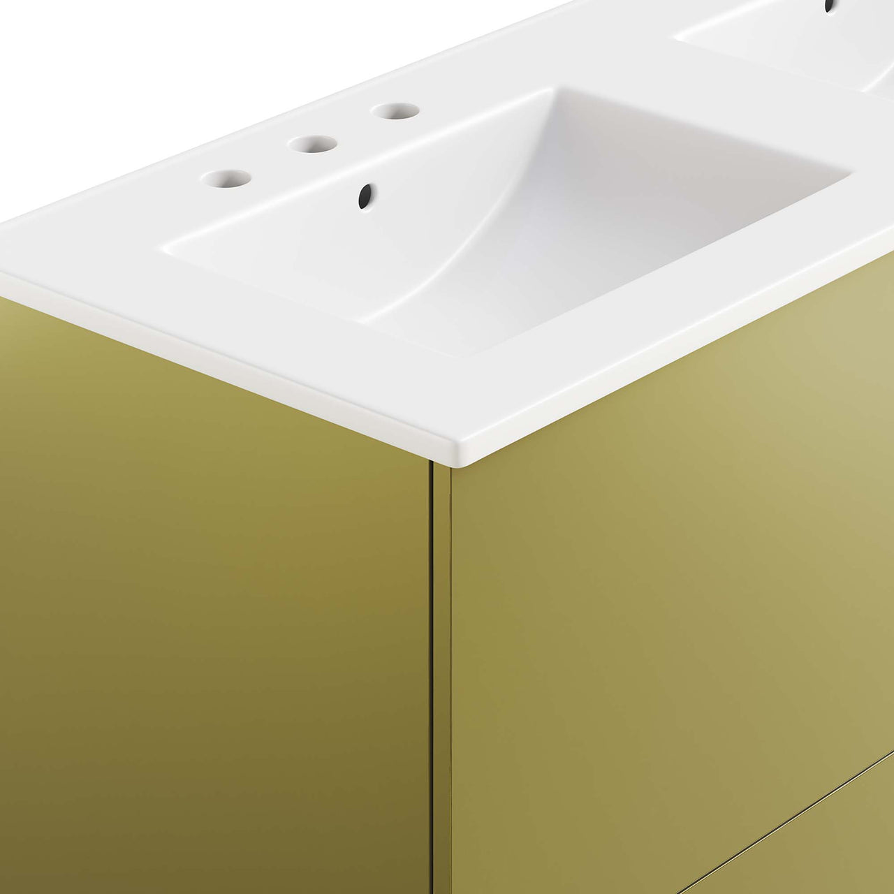 Gold Rush Double Sink Vanity Unit, Extra Large, White & Gold