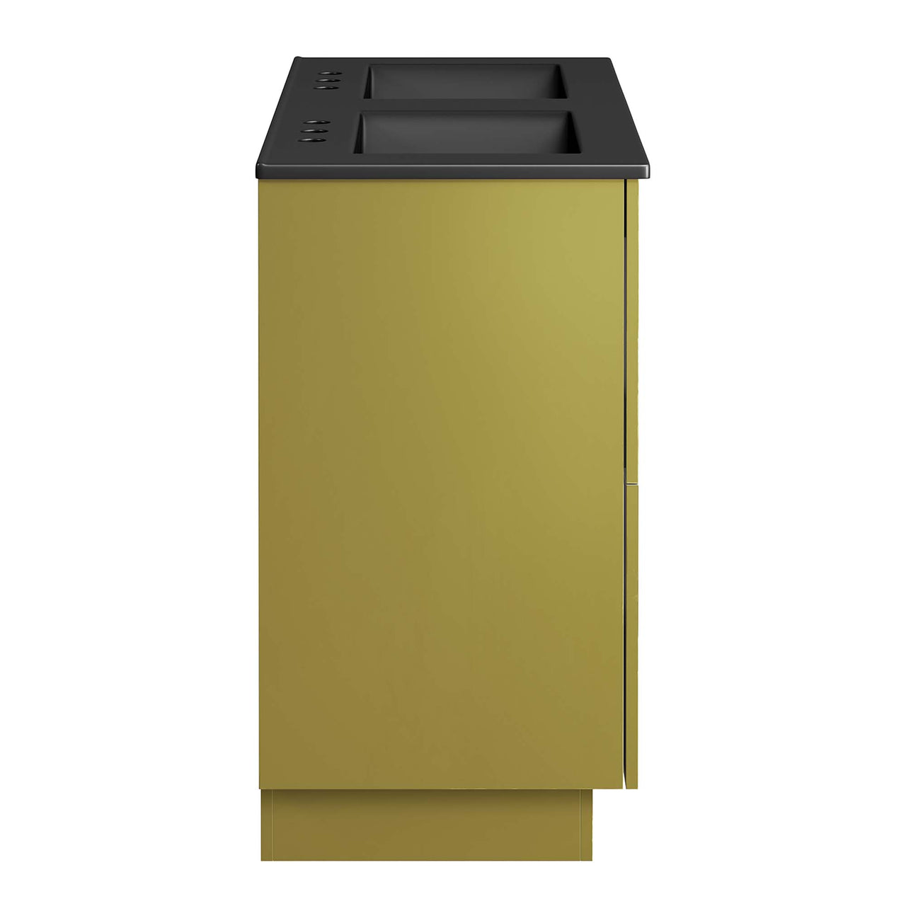 Gold Rush Double Sink Vanity Unit, Extra Large, Black & Gold