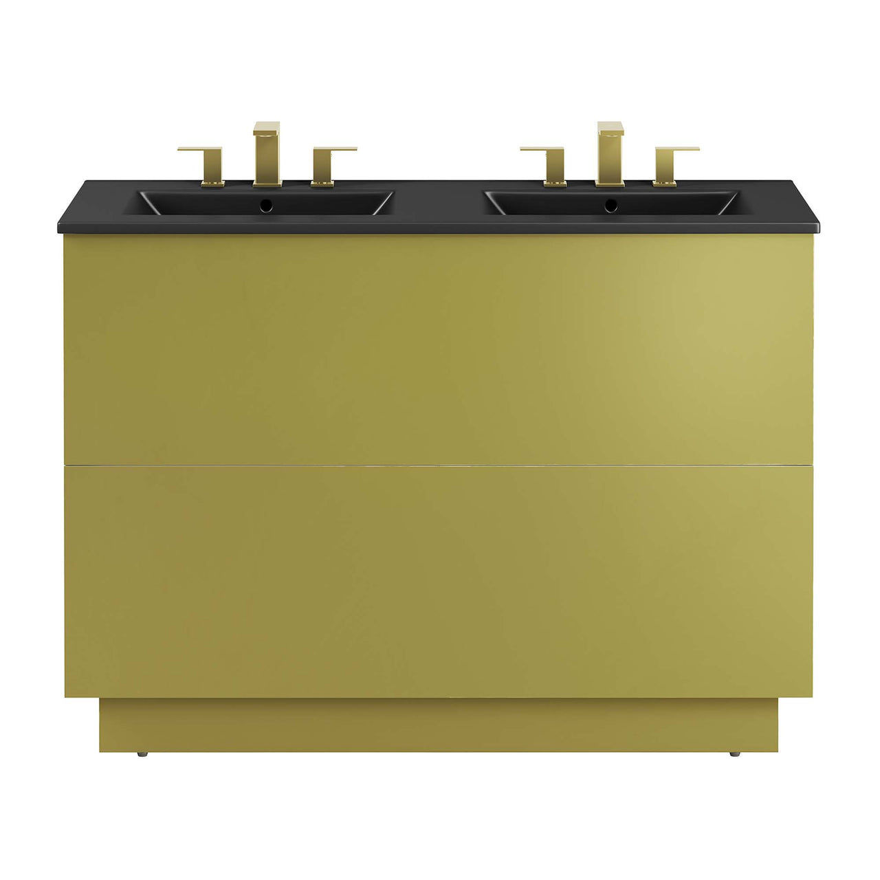 Gold Rush Double Sink Vanity Unit, Extra Large, Black & Gold