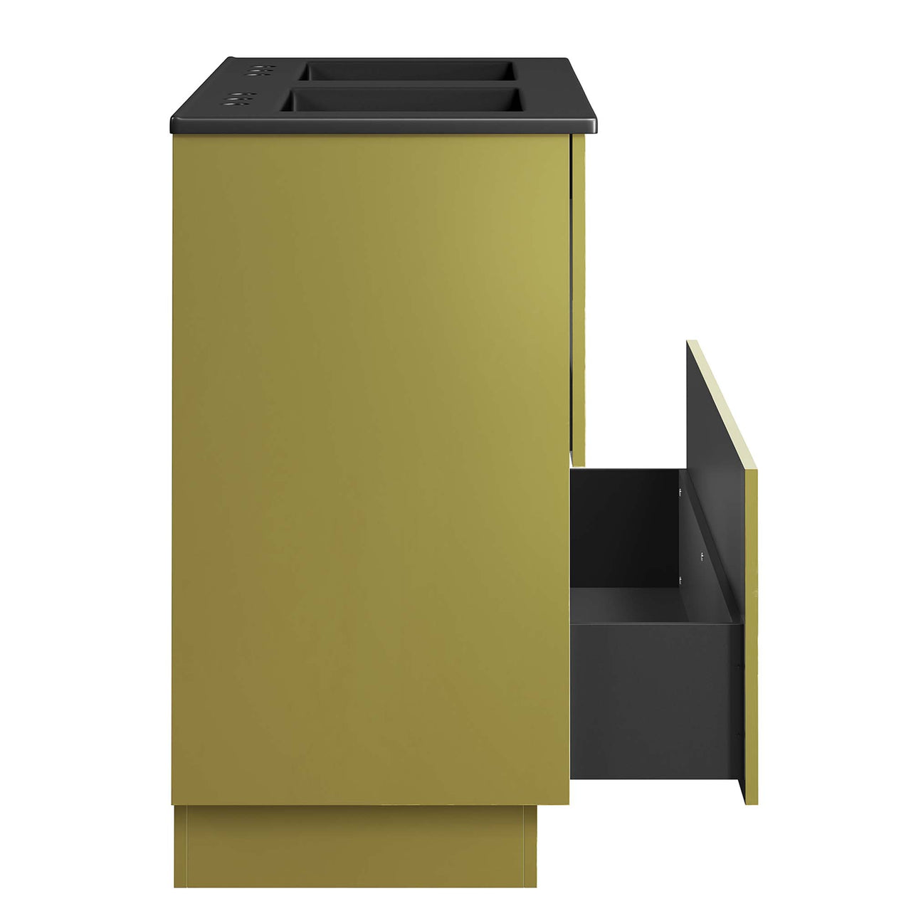 Gold Rush Double Sink Vanity Unit, Extra Large, Black & Gold