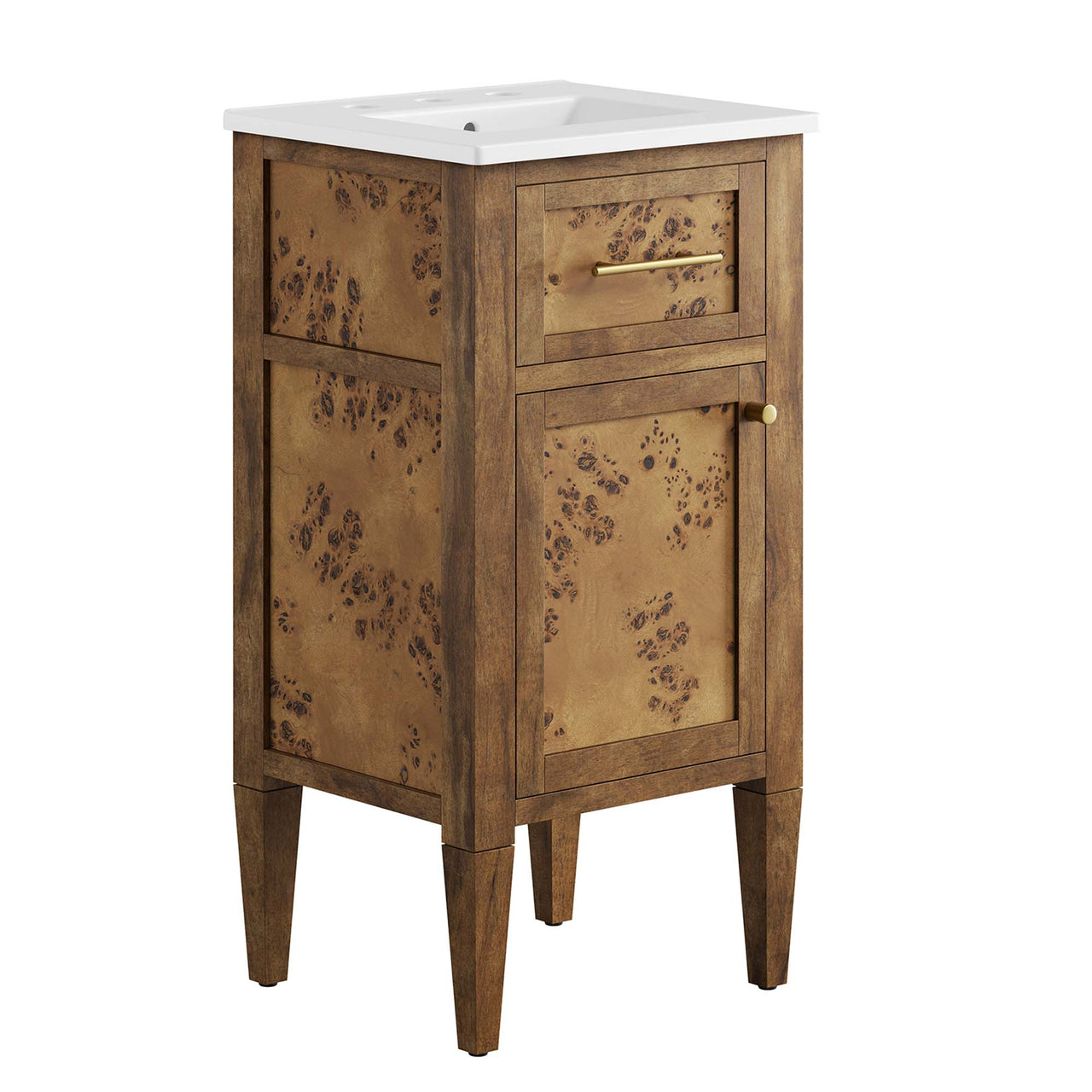 Elaria Vanity Unit, Extra Small, White & Brown