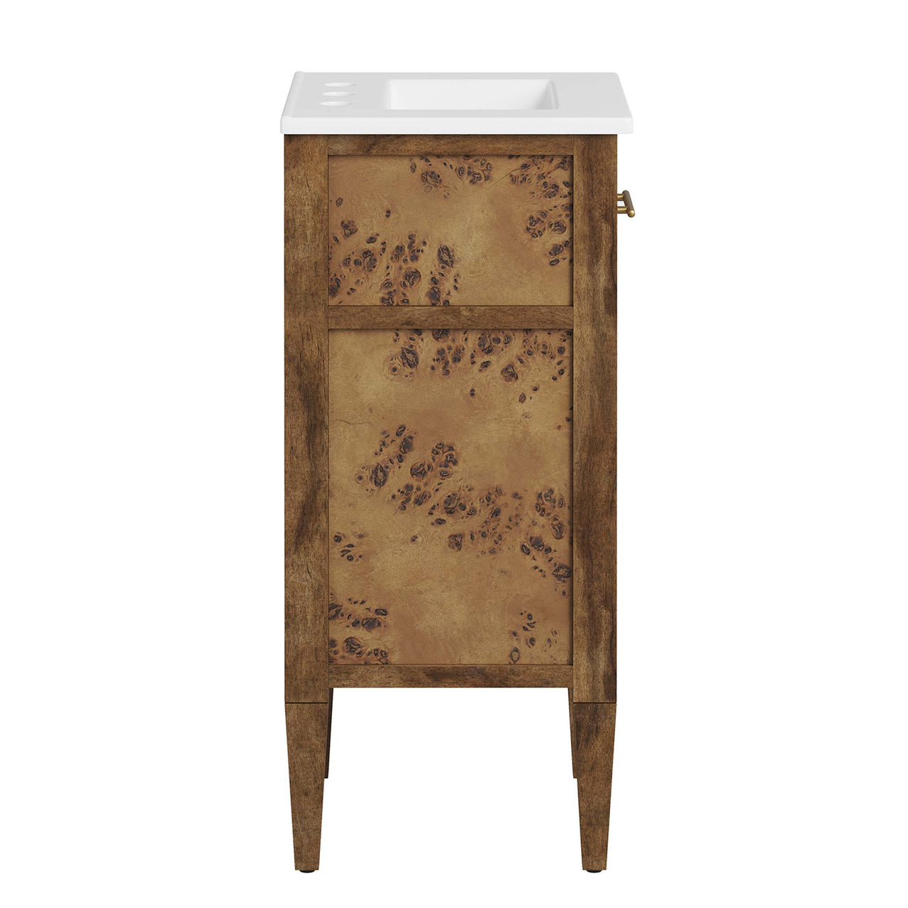 Elaria Vanity Unit, Extra Small, White & Brown