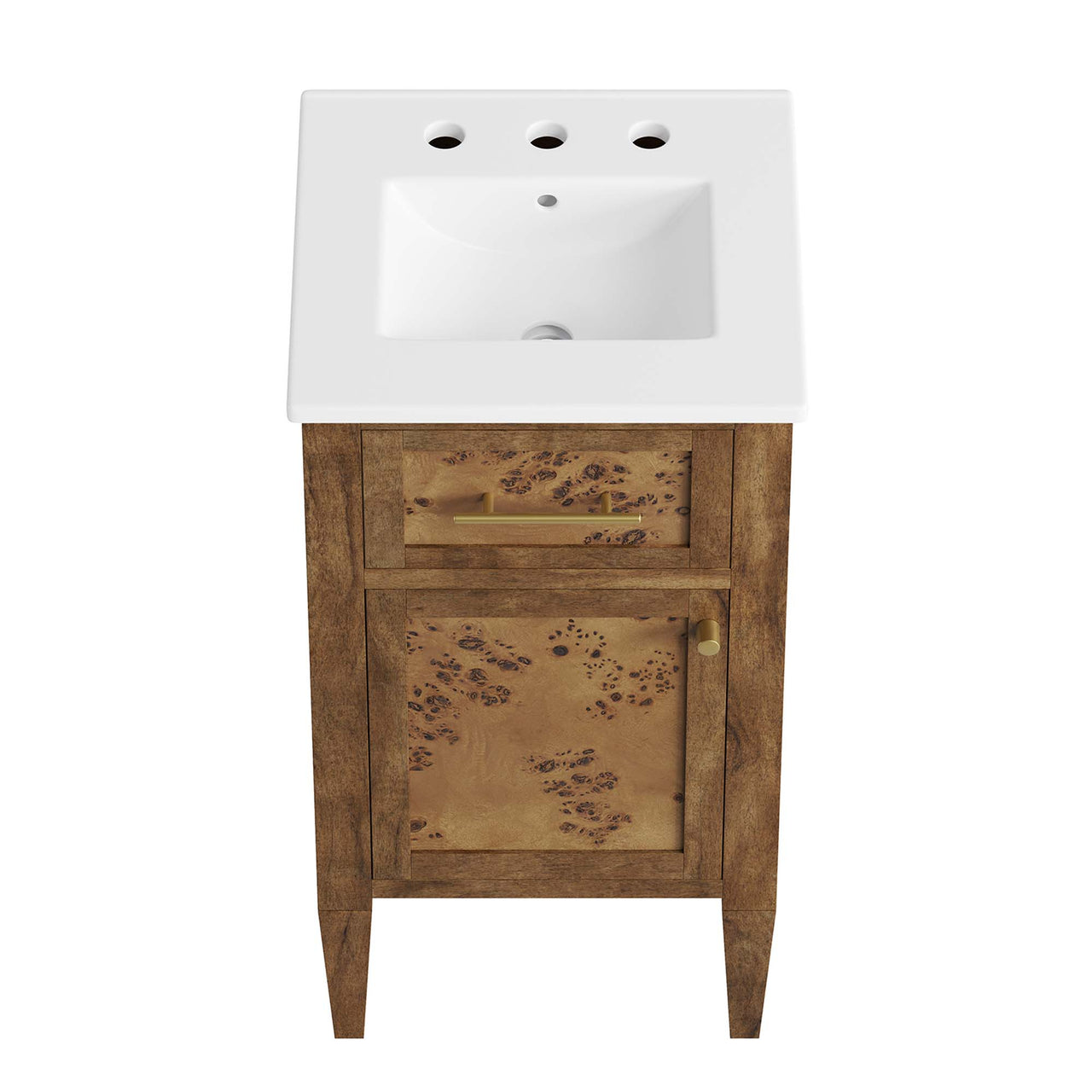 Elaria Vanity Unit, Extra Small, White & Brown