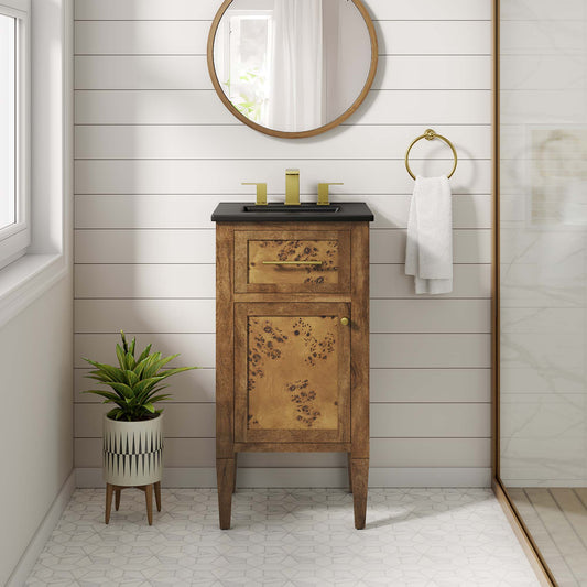 Elaria Vanity Unit, Extra Small, Black & Brown
