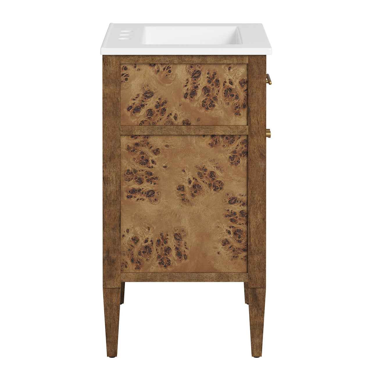 Elaria Vanity Unit, Small, White & Brown