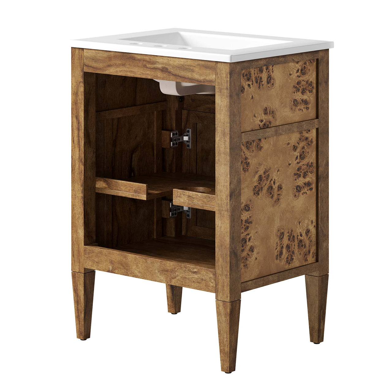 Elaria Vanity Unit, Small, White & Brown