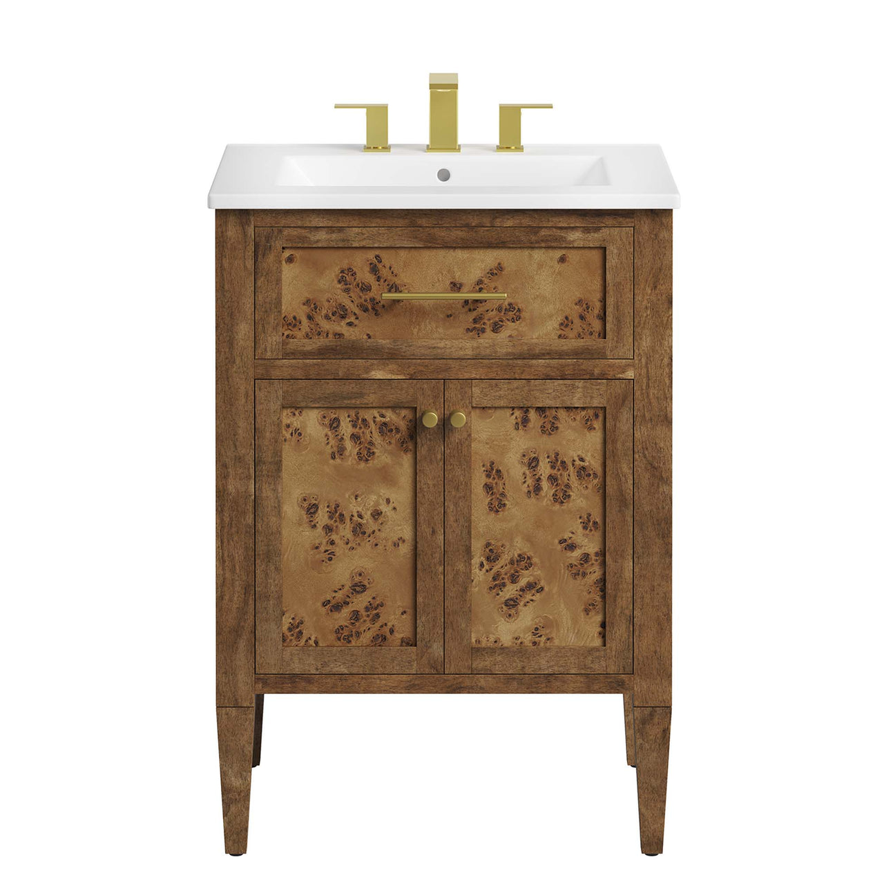 Elaria Vanity Unit, Small, White & Brown