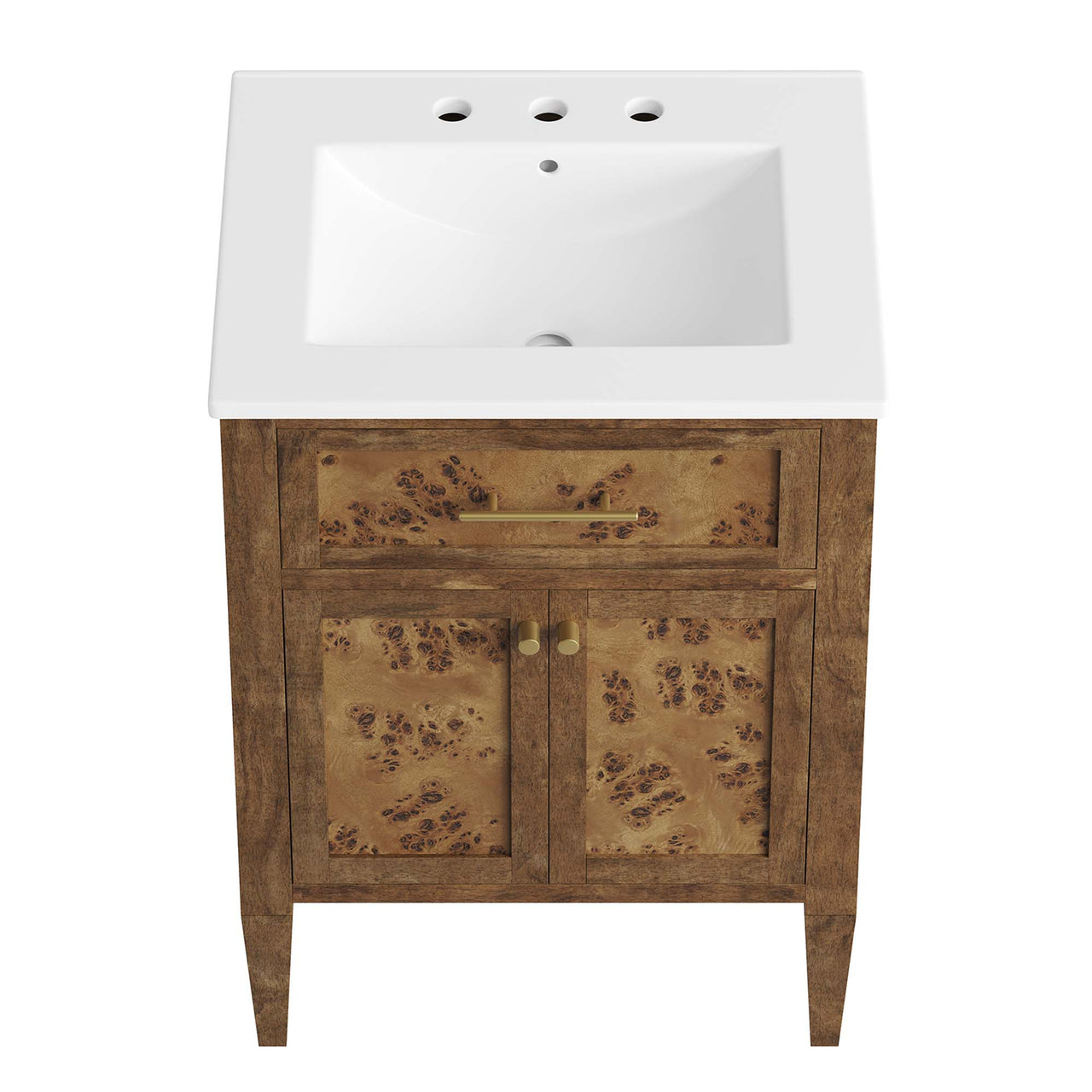Elaria Vanity Unit, Small, White & Brown