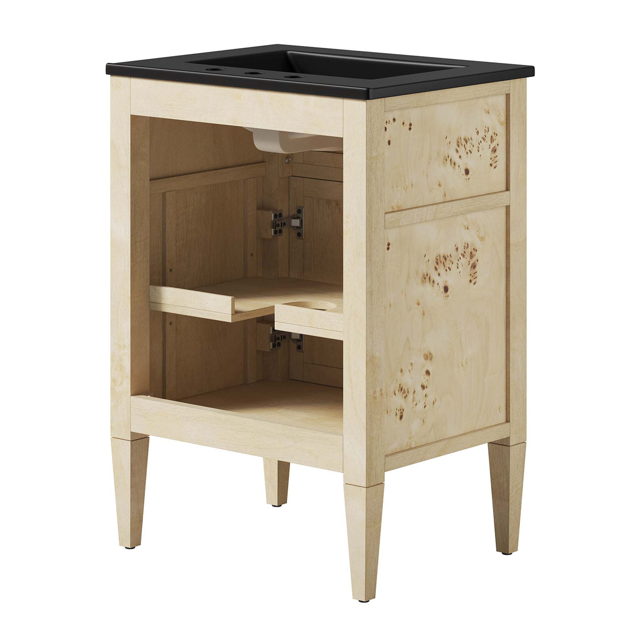 Elaria Vanity Unit, Small, Black & Cream
