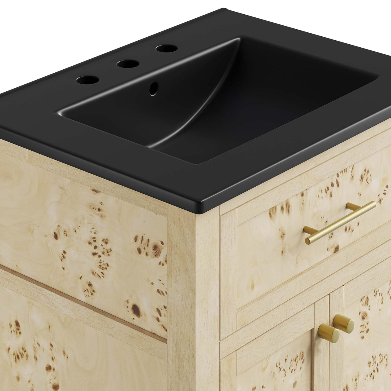 Elaria Vanity Unit, Small, Black & Cream