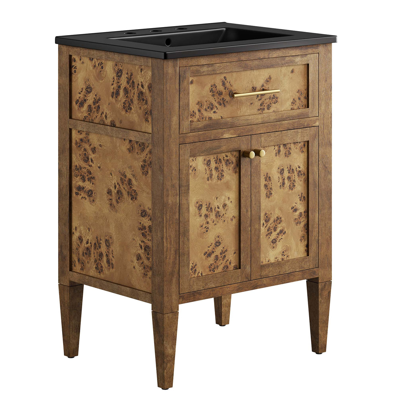 Elaria Vanity Unit, Small, Black & Brown