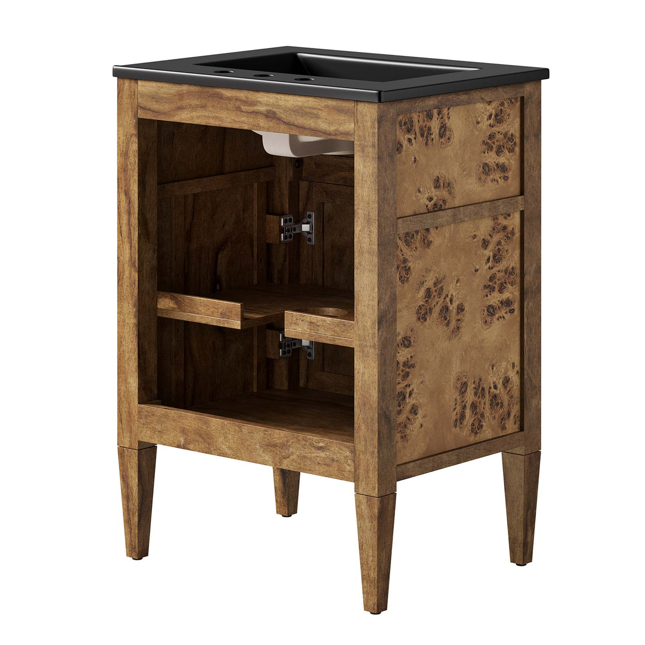 Elaria Vanity Unit, Small, Black & Brown
