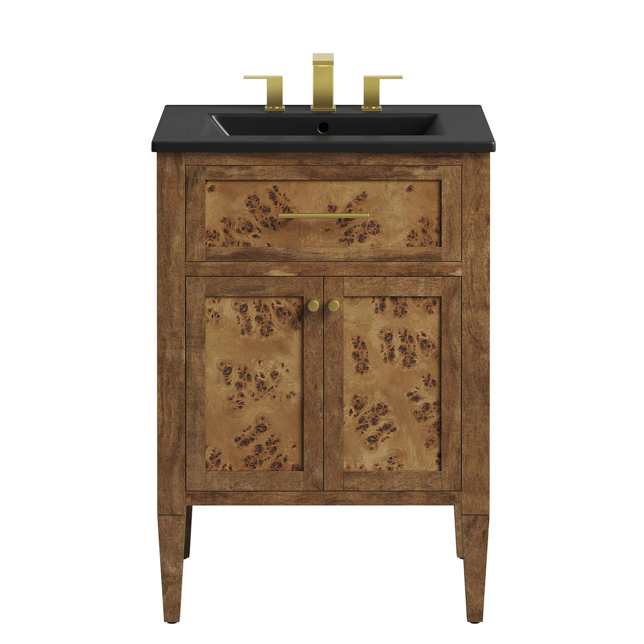 Elaria Vanity Unit, Small, Black & Brown
