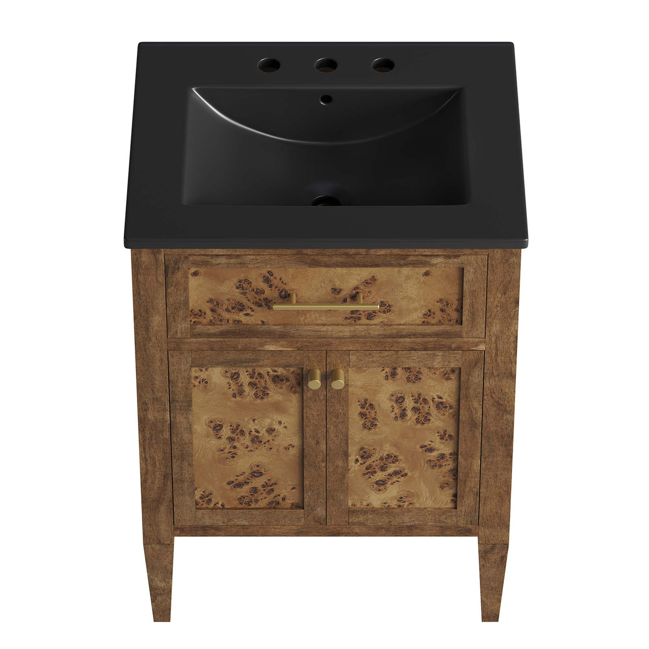 Elaria Vanity Unit, Small, Black & Brown
