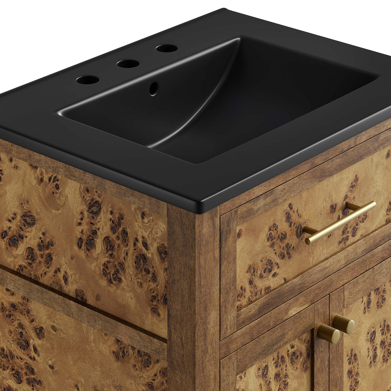 Elaria Vanity Unit, Small, Black & Brown