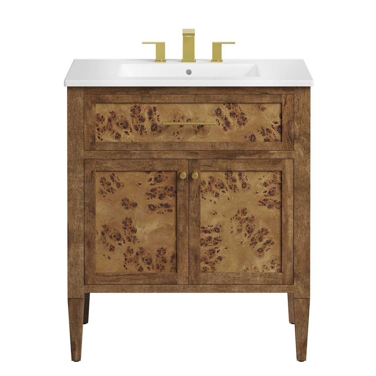 Elaria Vanity Unit, Medium, White & Brown