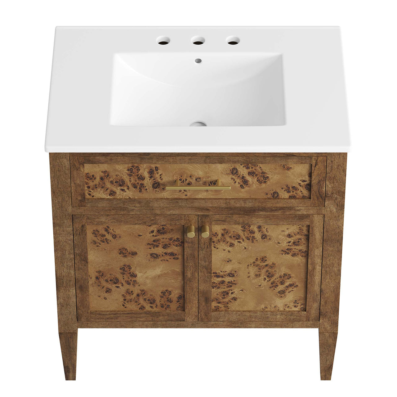 Elaria Vanity Unit, Medium, White & Brown