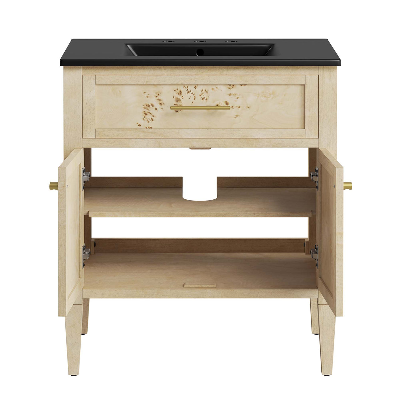 Elaria Vanity Unit, Medium, Black & Cream