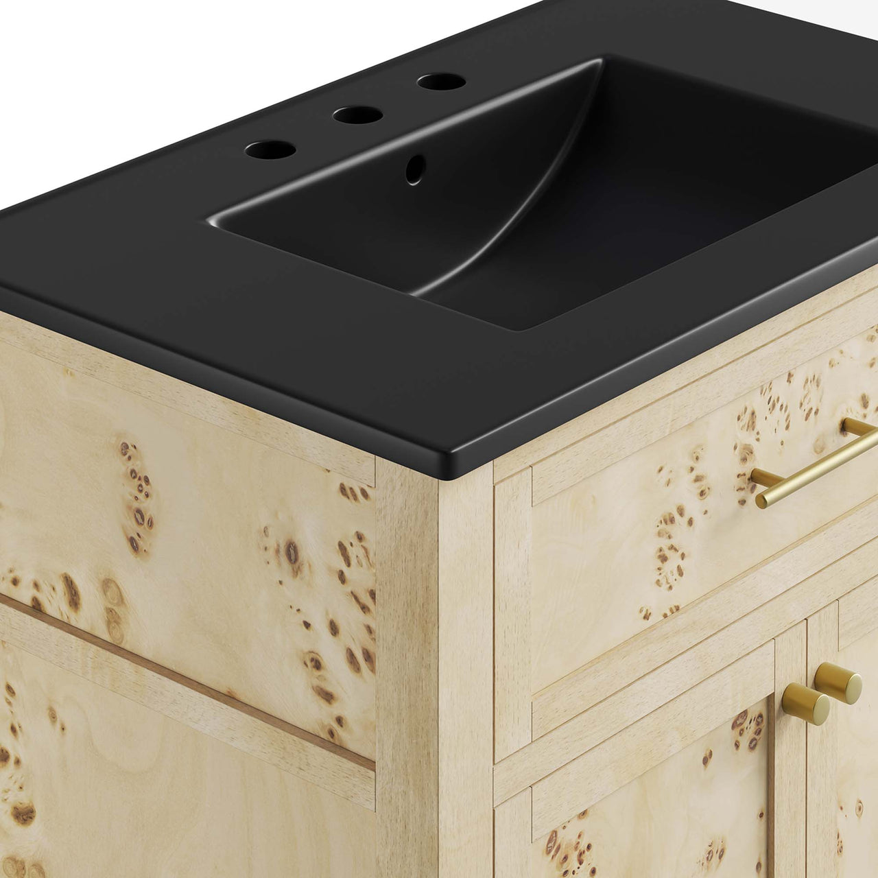 Elaria Vanity Unit, Medium, Black & Cream