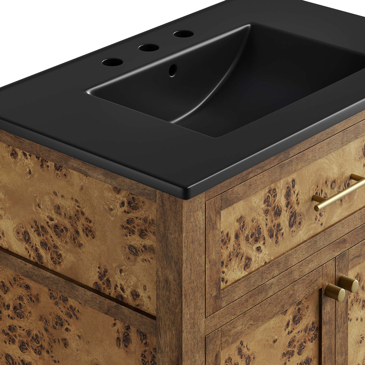 Elaria Vanity Unit, Medium, Black & Brown