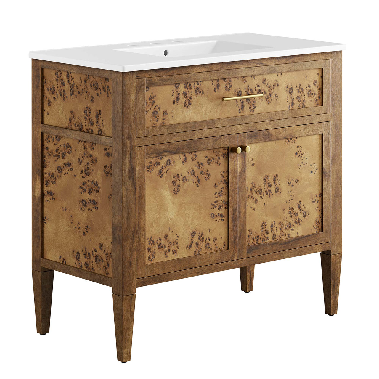 Elaria Vanity Unit, Large, White & Brown