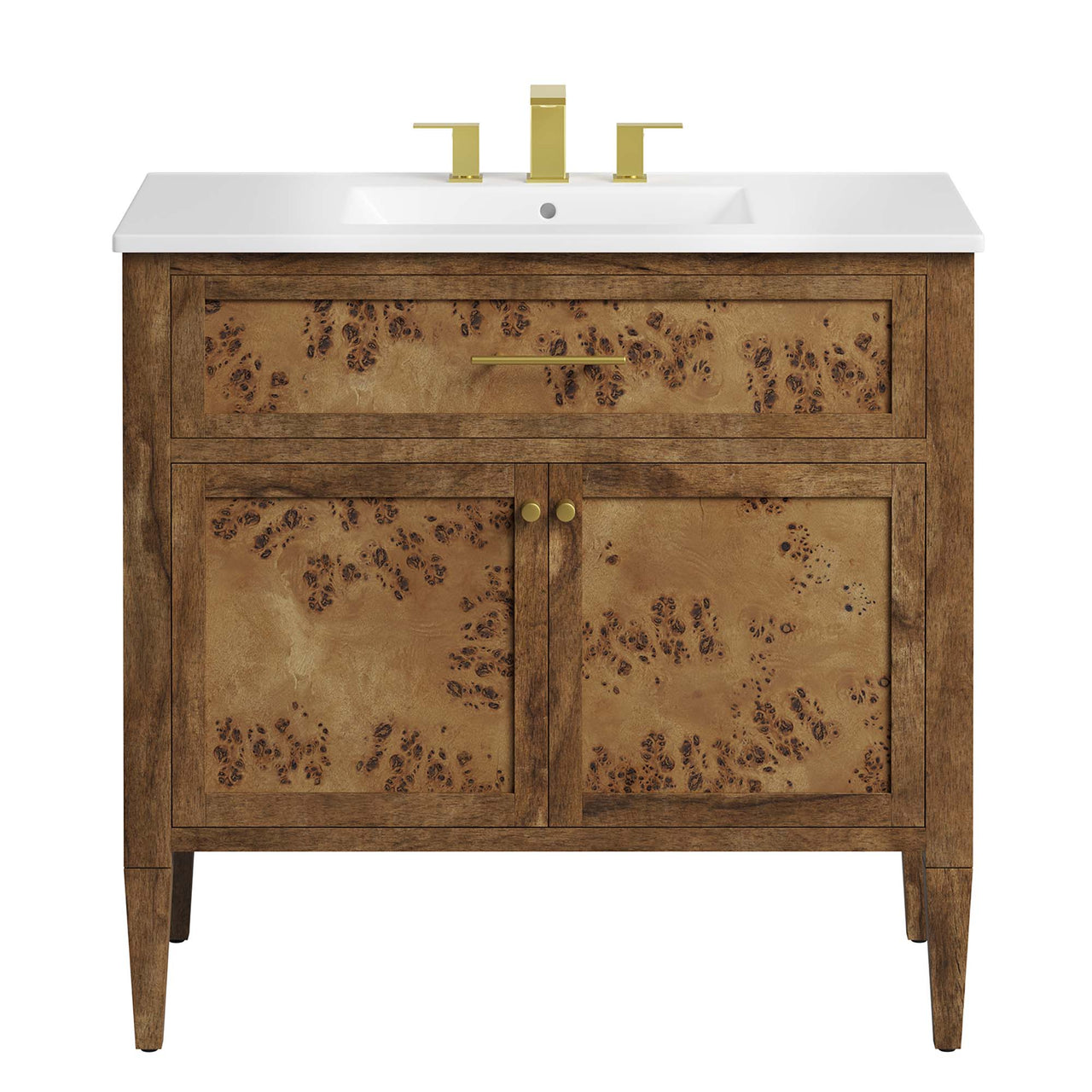 Elaria Vanity Unit, Large, White & Brown