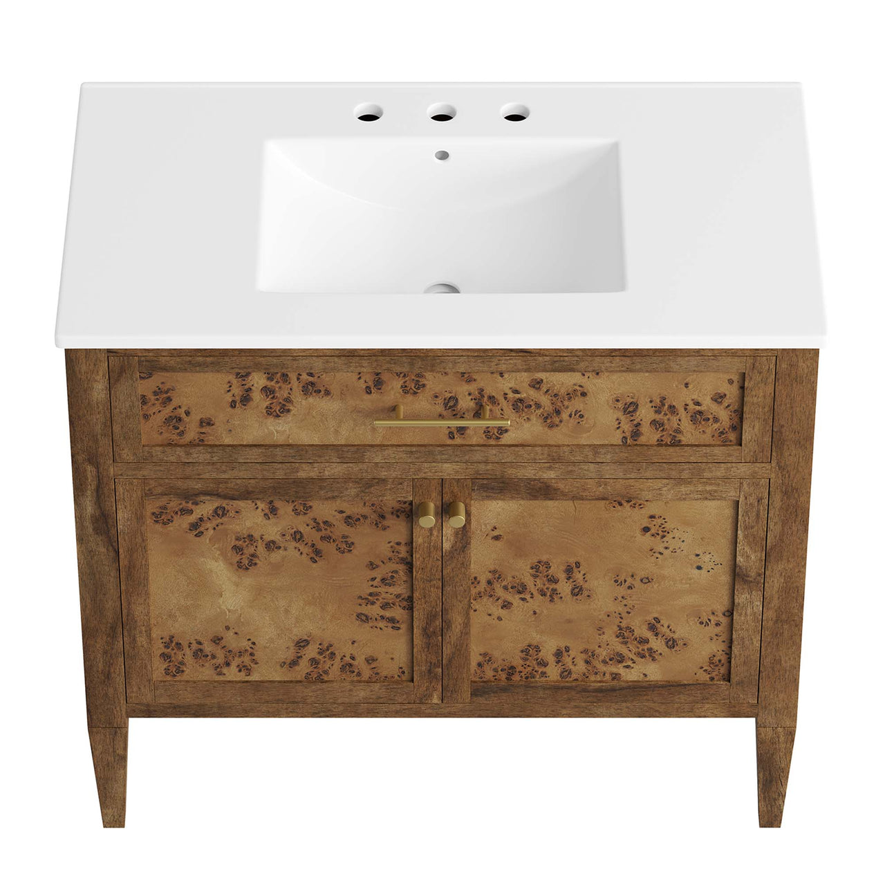 Elaria Vanity Unit, Large, White & Brown