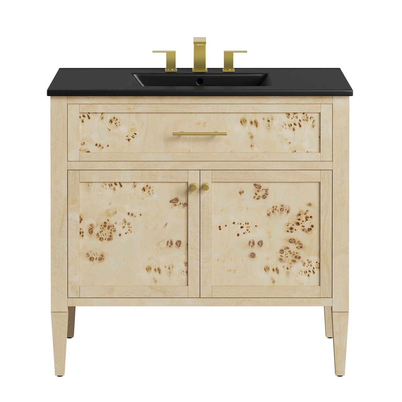 Elaria Vanity Unit, Large, Black & Cream