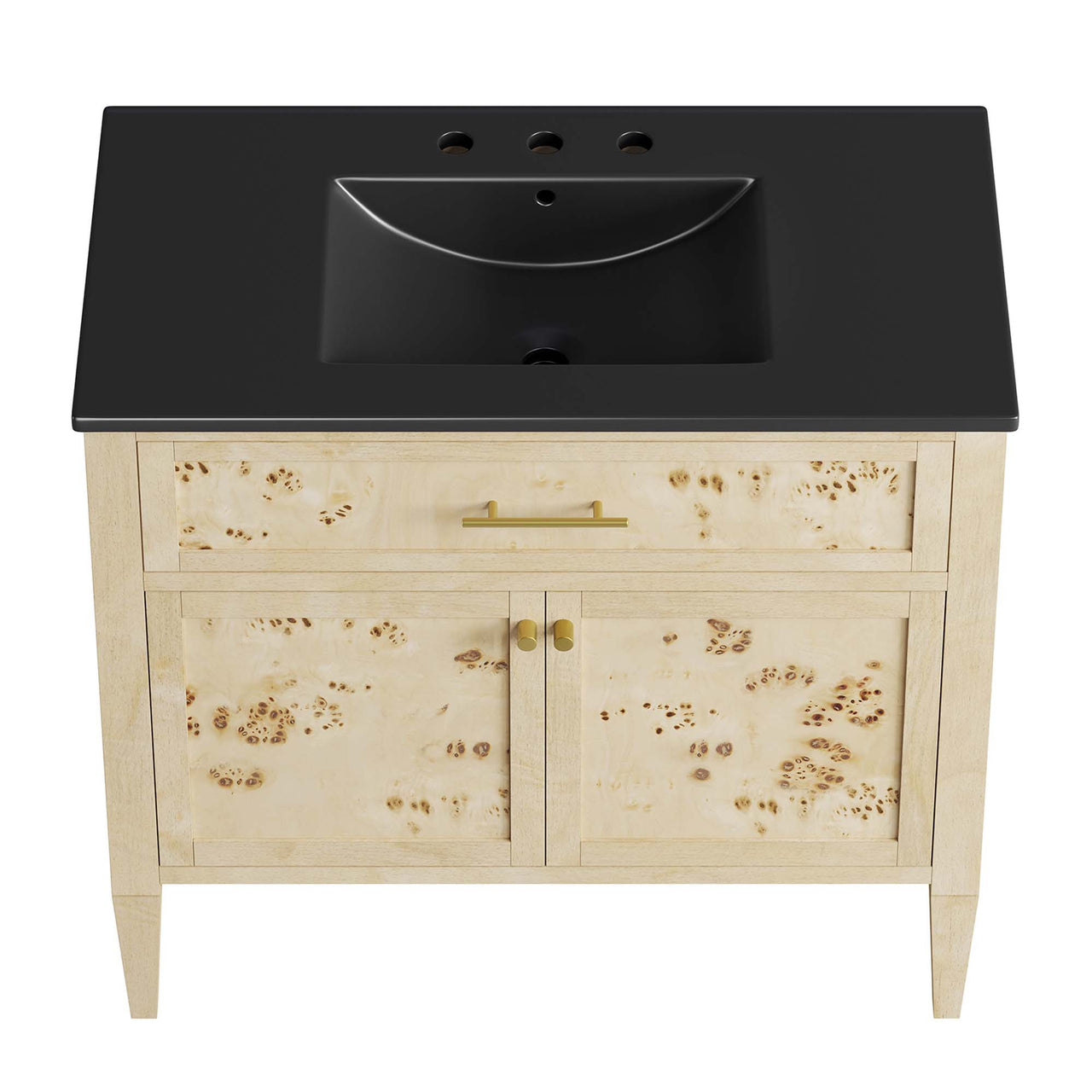 Elaria Vanity Unit, Large, Black & Cream