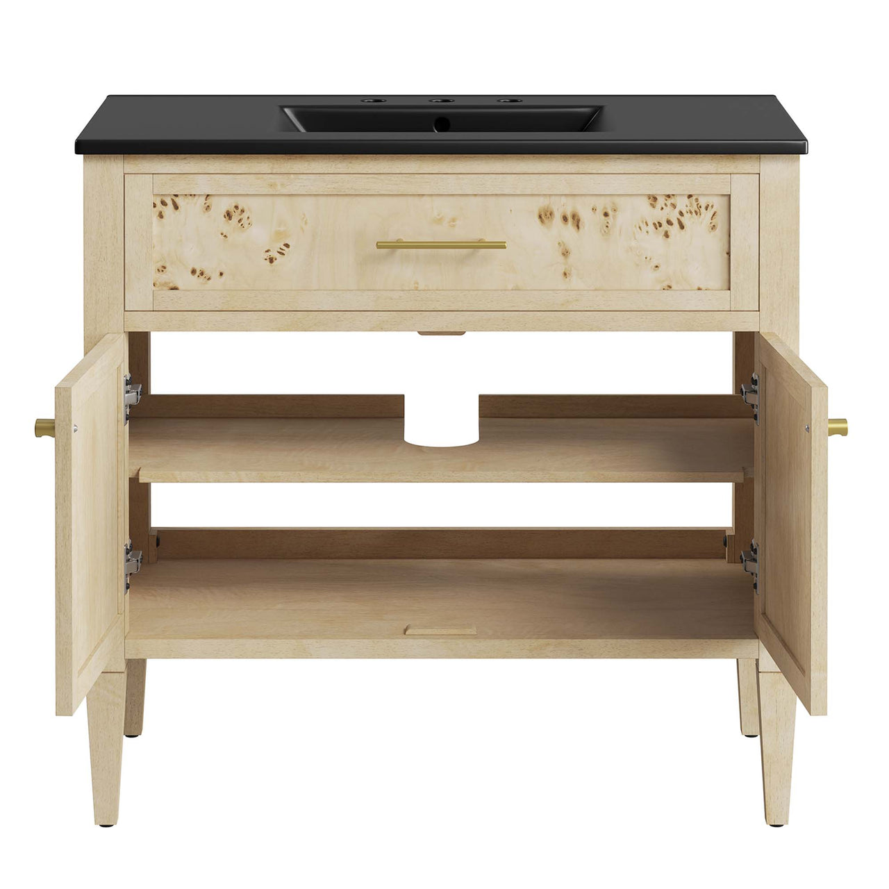 Elaria Vanity Unit, Large, Black & Cream