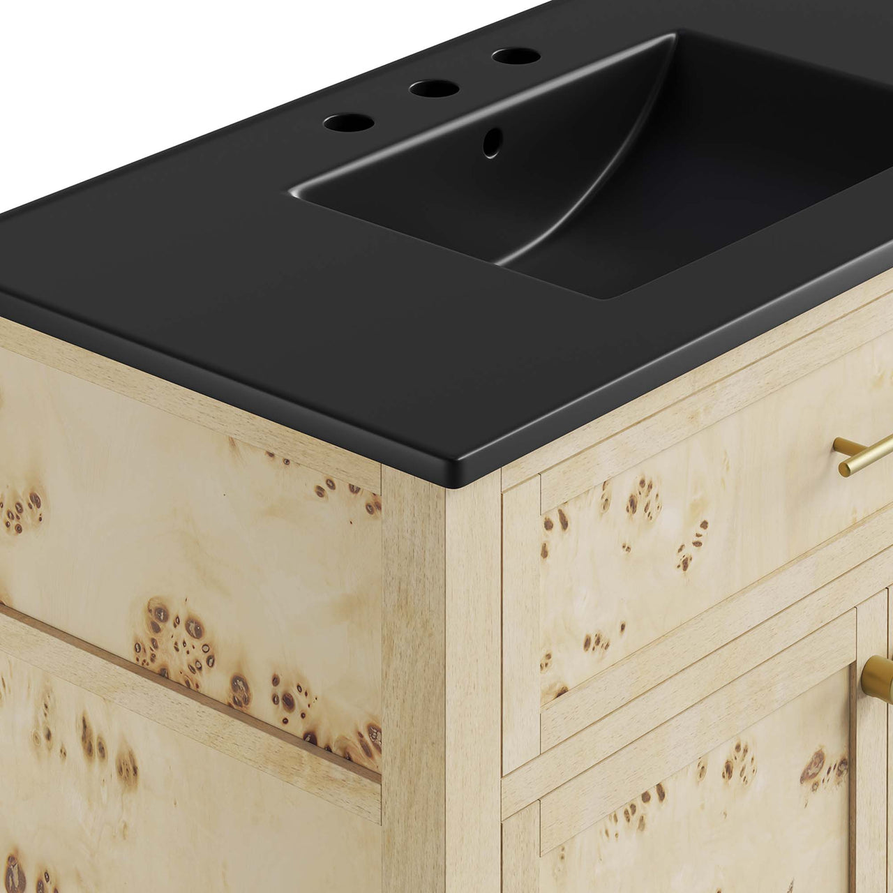 Elaria Vanity Unit, Large, Black & Cream