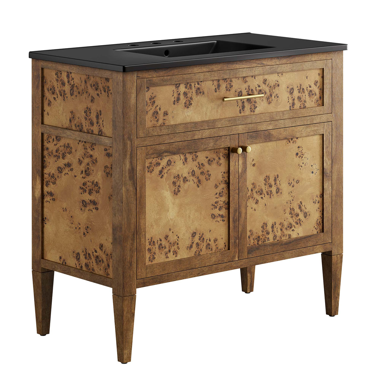 Elaria Vanity Unit, Large, Black & Brown