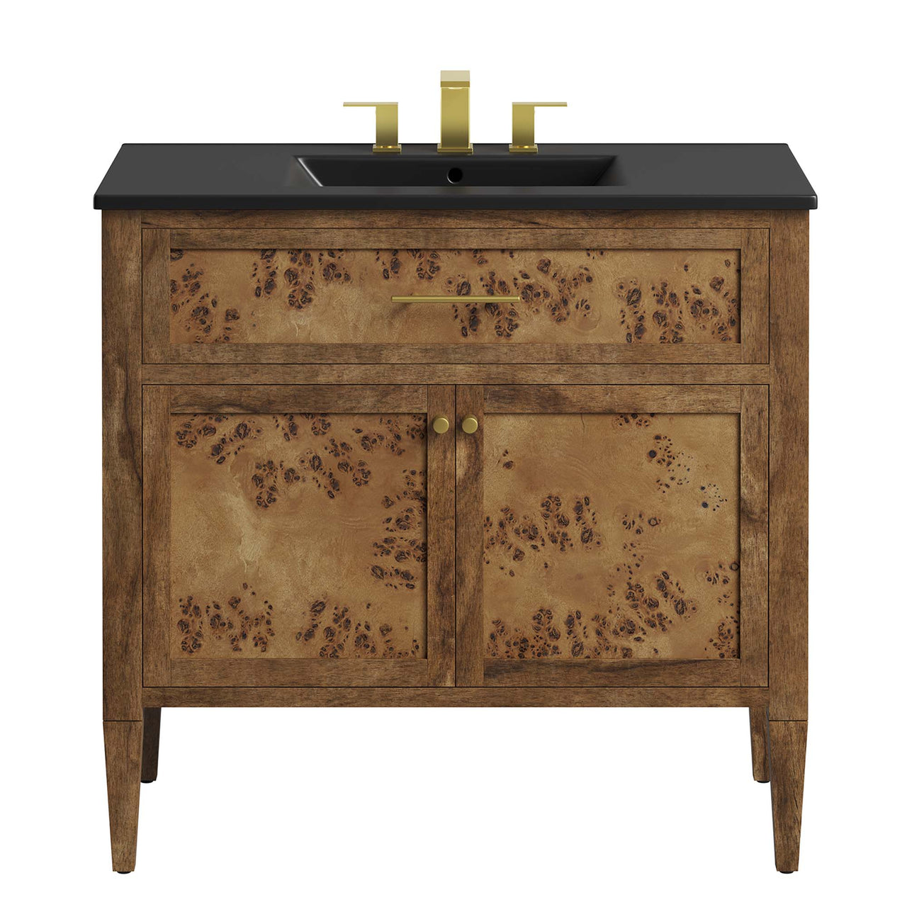 Elaria Vanity Unit, Large, Black & Brown