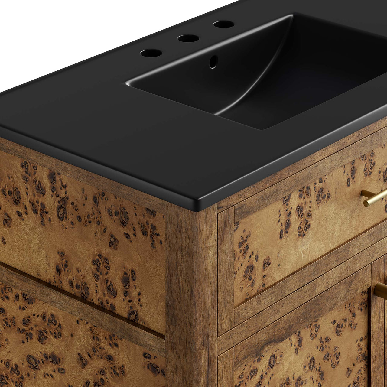 Elaria Vanity Unit, Large, Black & Brown