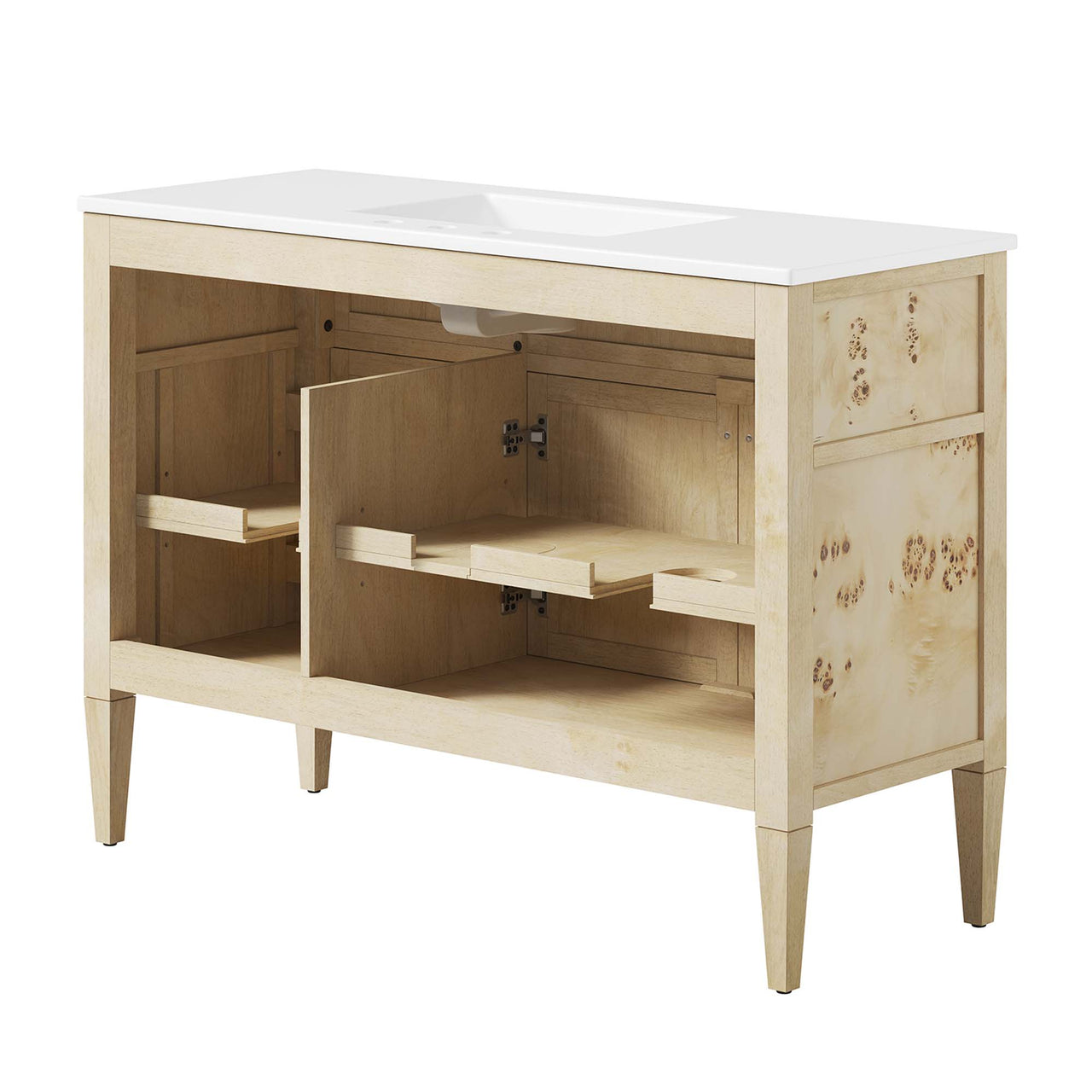Elaria Single Sink Vanity Unit, Extra Large, White & Cream