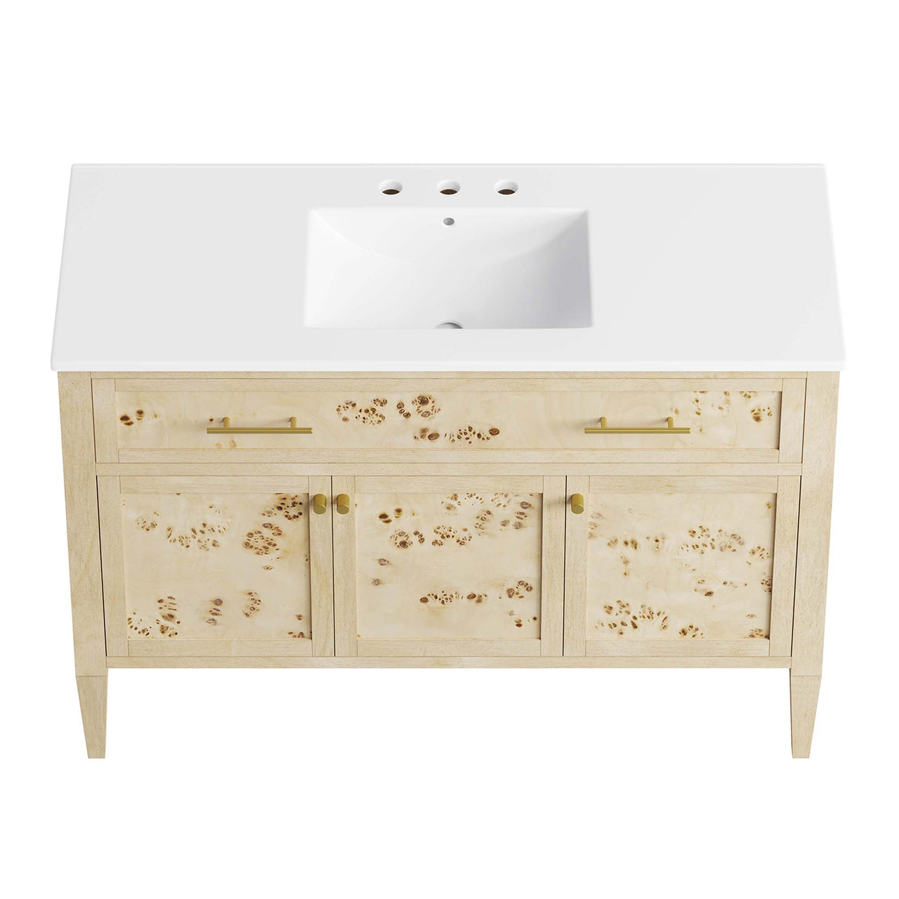 Elaria Single Sink Vanity Unit, Extra Large, White & Cream