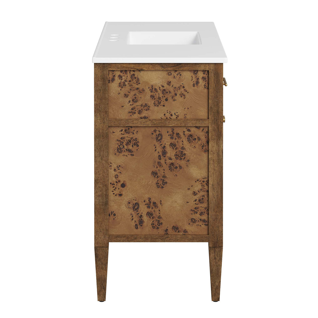 Elaria Single Sink Vanity Unit, Extra Large, White & Brown